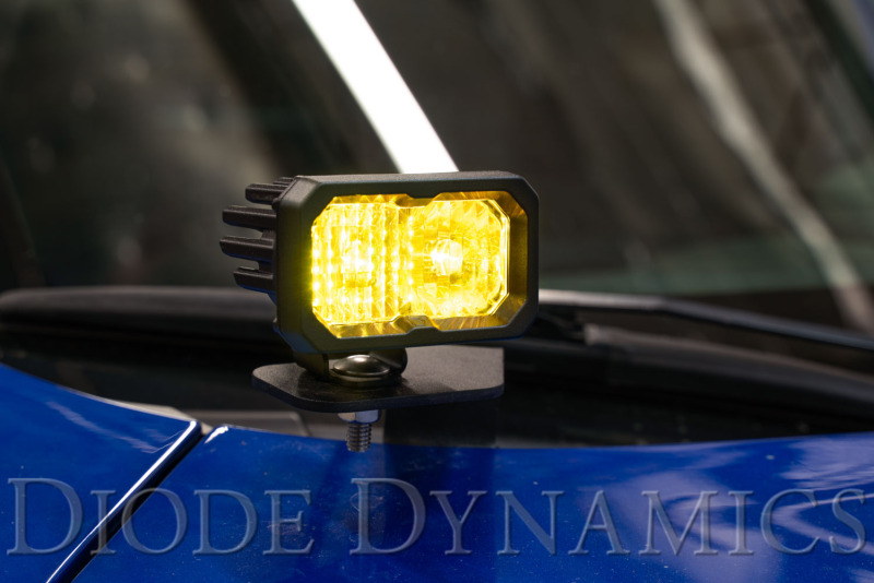 Subaru WRX STI LED Light Pods - Diode Dynamics - Stage Series 2in Backlit Ditch Light Kit - Yellow - `15-`21
